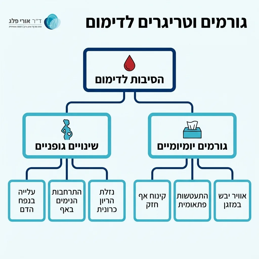 אינפוגרפיקה — גורמים וטריגרים לדימום: הסיבות לדימום